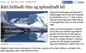 Frétt um veðrið 28. apríl 2015